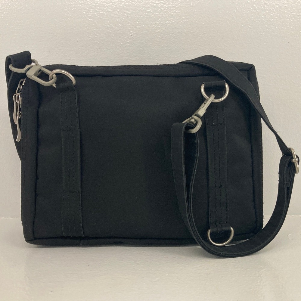 Baggallini Black Nylon Convertible Crossbody Bag Multi Pocket Travel Organizer - Picture 2 of 16